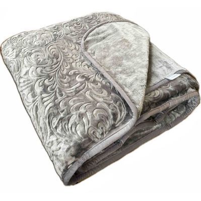 Плед Casablanket видавка Акриловий Сірий євро 200х240 (П-Видавка_сірий)