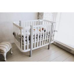 Кроватка Angelo Magic белая (бело-серая) 120х60 (12001)