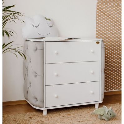 Комод-пеленатор Angelo Luna сірий (велюр) 90х51х90 (30006)