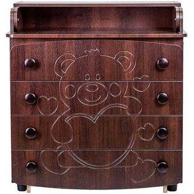 Комод-пеленатор Angelo Мишка с сердцем (орех) 90х51х90 (14003)