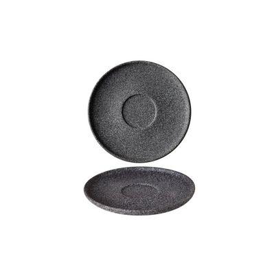 Блюдце G.Benedikt Granit 14 см Темно-сіре без глазування (G4Q1714)