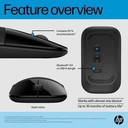 Мышка HP Z3700 Dual Wireless/Bluetooth Black (758A8AA)
