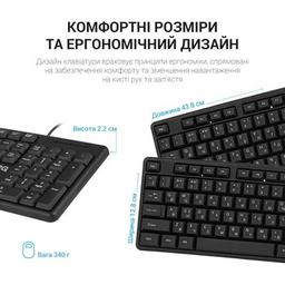 Клавиатура OfficePro SK166 USB Black (SK166)