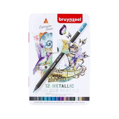Карандаши цветные Bruynzeel EXPRESSION METALLIC, 12 шт. (8712079468422)