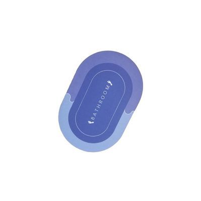 Килимок для ванної Stenson суперпоглинаючий 40 х 60 см овальний фіолетово-блакитний (R30939 violet-blue)