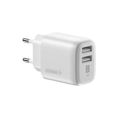 Зарядний пристрій Intaleo 12W Fast Charge 2USB 2.4A white (1283126578281)