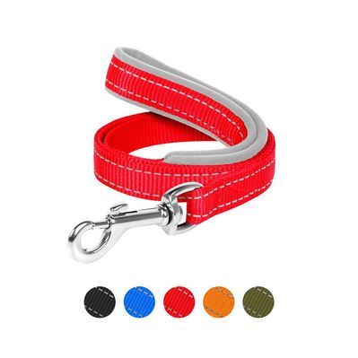 Повідок для собак Dog Extreme з нейлону з прогумованою ручкою Ш 20 мм Д 122 см червоний (43153)