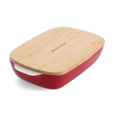 Форма для випікання KitchenAid з кришкою керамогранітна 1,9 л Червона (CC006106-001)