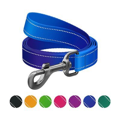 Повідок для собак WAUDOG Nylon Mono, світловідбивний L-XXL синій (521912)