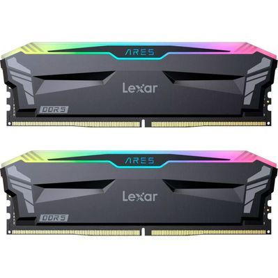 Модуль пам'яті для комп'ютера DDR5 32GB (2x16GB) 7200 MHz Ares RGB Black Lexar (LD5U16G72C34LA-RGD)