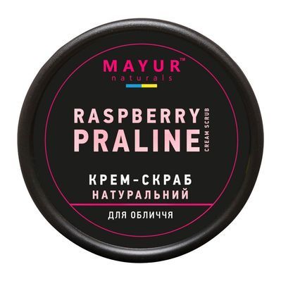 Скраб для обличчя Mayur Raspberry Praline Cream Scrub Малинове праліне 50 мл (4820230953268)