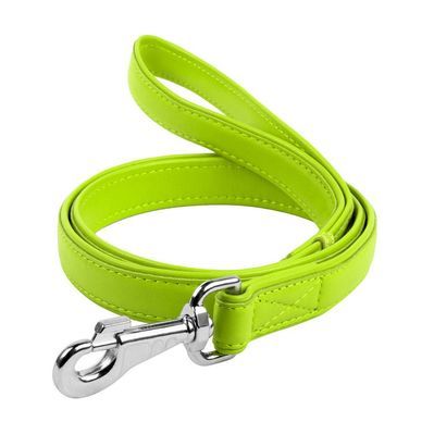 Повідок для собак WAUDOG Glamour шкіряний S салатовий (33735)