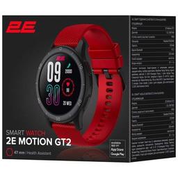 Смарт-годинник 2E Motion GT2 47mm Black-Red (2E-CWW21BKRD)