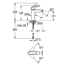 Смеситель Grohe M-Size Eurosmart New (23324003)