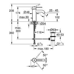 Змішувач Grohe S-Size Essence New (23589001/24171001)
