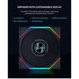 Кулер для корпуса Lian Li TL LCD 120-1, Black Cooler (G99.12TLLCD1B.00)