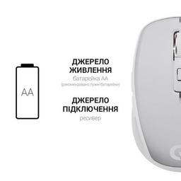 Мышка GamePro M267G Silent Click Wireless Gray (M267G)