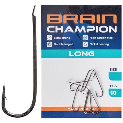 Гачок Brain fishing Champion Long 10 (10 шт/уп) (1858.54.63)