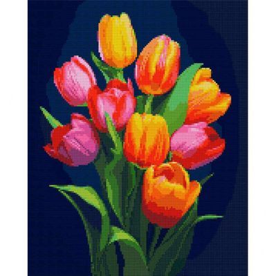 Картина по номерам Santi Аромат тюльпанів 40*50 см алмазна мозаїка (954820)