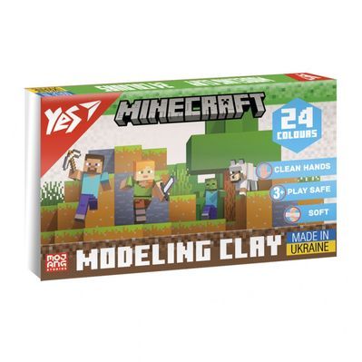 Пластилін Yes Minecraft 24 кольорів 480 г (540682)
