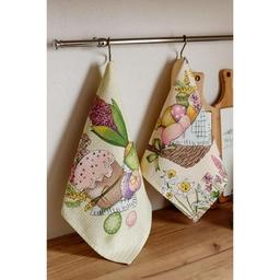 Полотенце Прованс Пасхальное вафельное Со светлым праздником 33х60 см (034607)