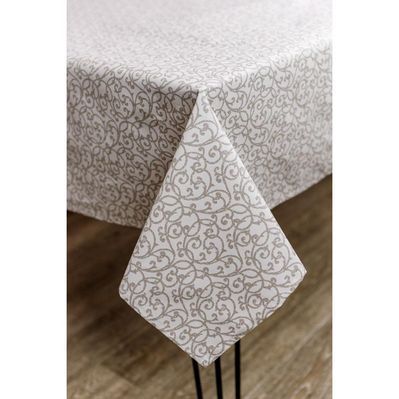 Скатертина Прованс непромокаюча Simfoni Капучіно вензель 120х136 см (033545)