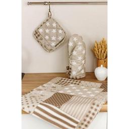 Кухонная прихватка Прованс Пэчворк беж Хозяйка 20х20 см (031496)