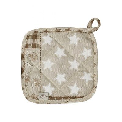 Кухонна прихватка Прованс Печворк беж Господиня 20х20 см (031496)