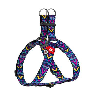 Шлея для собак WAUDOG Nylon з QR паспортом "Інді" пластиковий фастекс XL (324-0016)