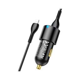 Зарядний пристрій HOCO N26 2xType-C, USB-A Black (6931474765192)