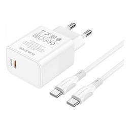 Зарядний пристрій BOROFONE BA77A charger set (Type-C to Type-C) White (BA77AССW)