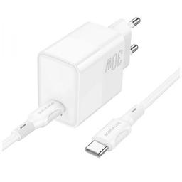 Зарядний пристрій BOROFONE BA77A charger set (Type-C to Type-C) White (BA77AССW)