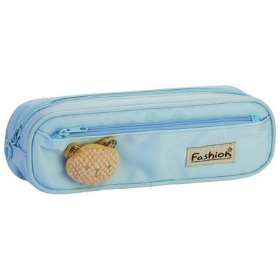 Пенал Cool For School 2 відділення з аплікацією Блакитний (CF6885-lt.blue)