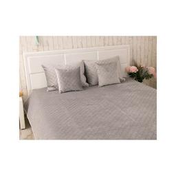 Покрывало Руно двустороннее декоративное Velour Grey ромб 220х240 см (330.55_Grey ромб)