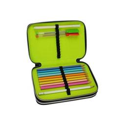 Пенал Cool For School 2 отделения с отворотами Черный (CF87269)