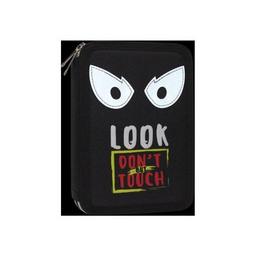 Пенал Cool For School 2 отделения с отворотами Черный (CF87269)