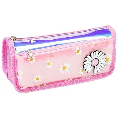 Пенал Cool For School 2 отделения Ромашки розовый (CF86974)