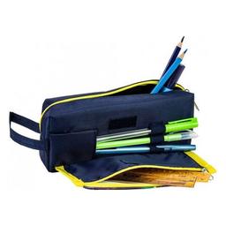 Пенал Cool For School 2 відділення на блискавках, синій (CF86987)