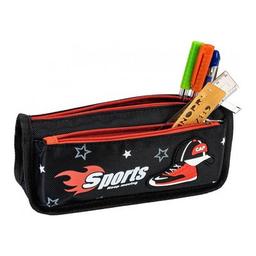 Пенал Cool For School 2 отделения Sports черный (CF87006)