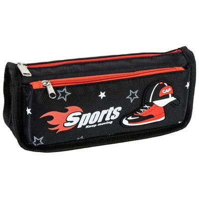 Пенал Cool For School 2 відділення Sports чорний (CF87006)