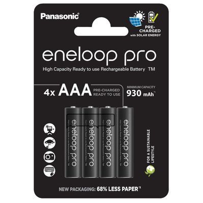 Акумулятор Panasonic Eneloop AAA 930 mAh Pro NI-MH * 4 (BK-4HCDE/4CP)