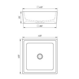 Раковина GRANADO Tremp white gel (gbs1105g)