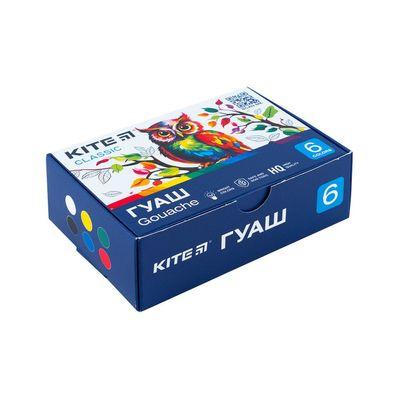 Гуашевые краски Kite Classic 6 цветов х 20 мл (K-062)