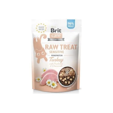 Ласощі для котів Brit Care Raw Treat Sensitive Freeze-dried 40 г - індичка (8595602569571)