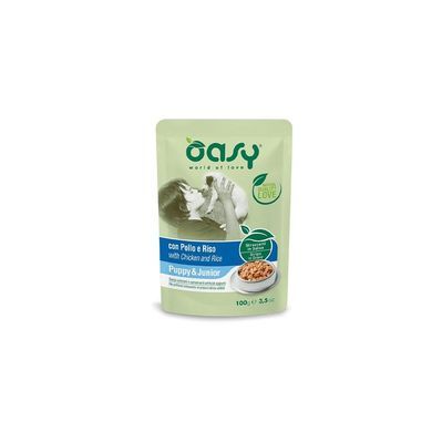 Вологий корм для собак OASY One Protein Formula Puppy курка та рис 100 г (8054329510643)