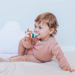 Прорезыватель Suavinex силиконовый с бряскальцем/мультицвет (401439)