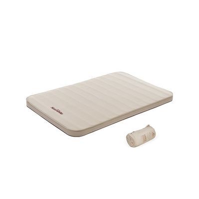 Матрац надувний Naturehike Самонадувний 10 см подвійний з помпою NH20FCD08 бежевий (6976023925115)