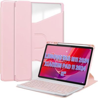 Чохол до планшета BeCover Keyboard 360° Rotatable Lenovo Tab M11 (2024) TB-TB330FU/Xiaoxin Pad 11 (2024) 11" Pink (711077)
