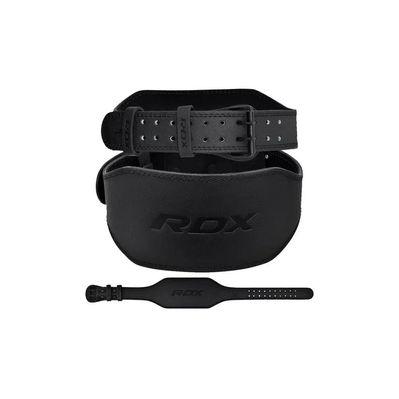 Атлетический пояс RDX 6 шкіряний Full Black M (WBS-6FB-M)