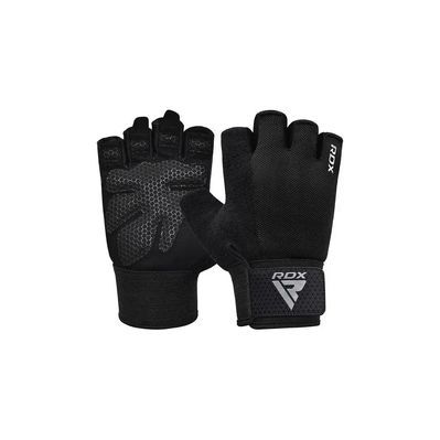 Рукавички для фітнесу RDX W1 Half Black Plus M (WGA-W1HB-M+)